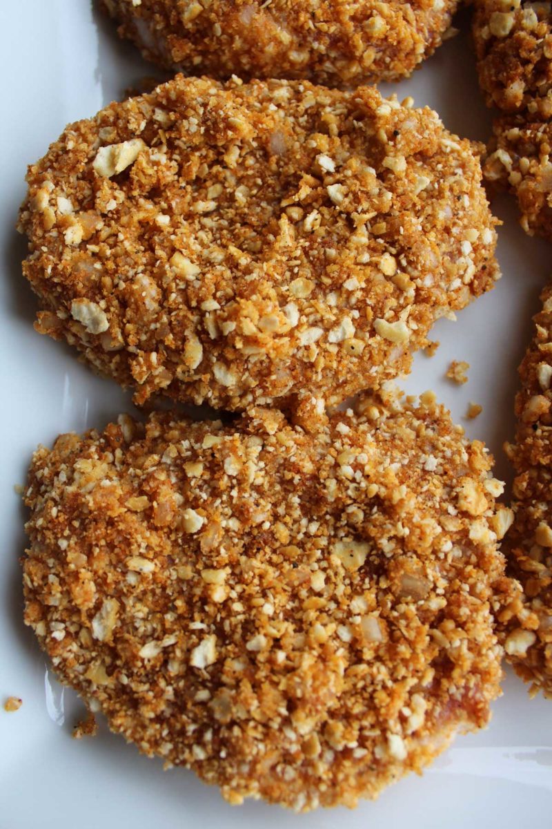 cracker crumb coated pork chops