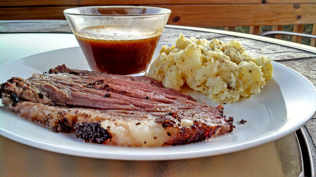 It was beef brisket time again. My absolute favorite meat that David smokes on the grill. The smoke from the mesquite wood tickles the brisket just right! | TheMountainKitchen.com