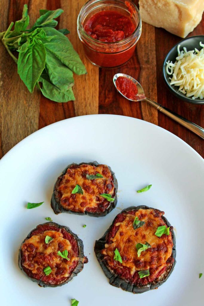 Julia's eggplant pizzas