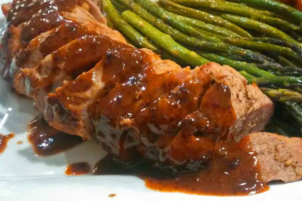 Mustard-Maple Pork Tenderloin ready to eat