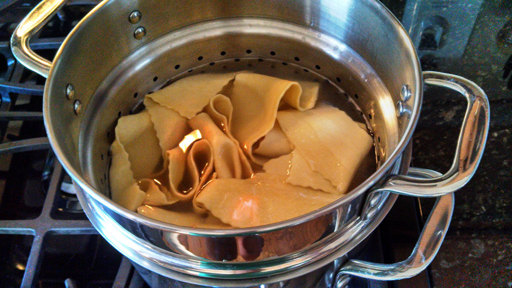 pasta inside pasta pot