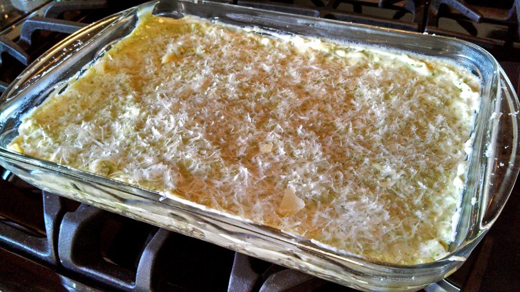 cheese covered lasagna noodles