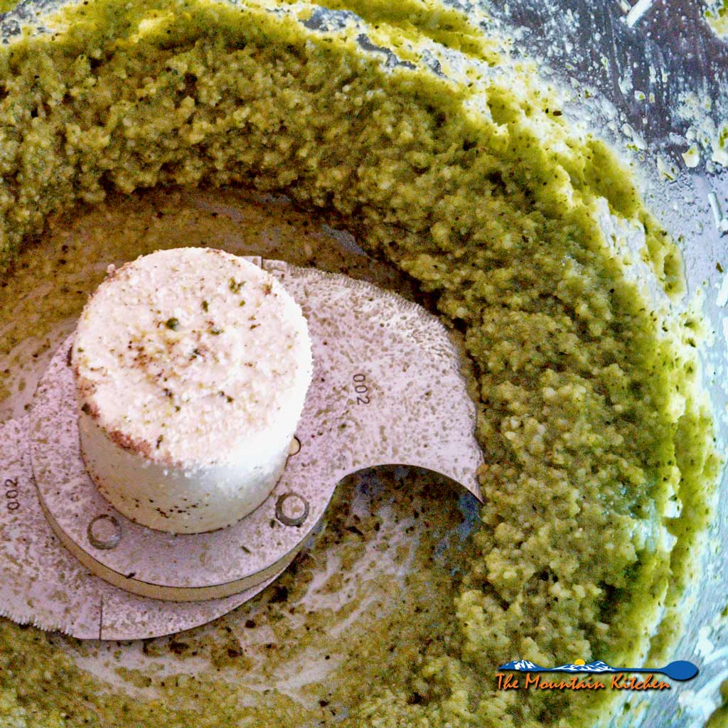 pesto inside food processor