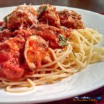 mouthwatering meatballs with spaghetti drenched in sauce