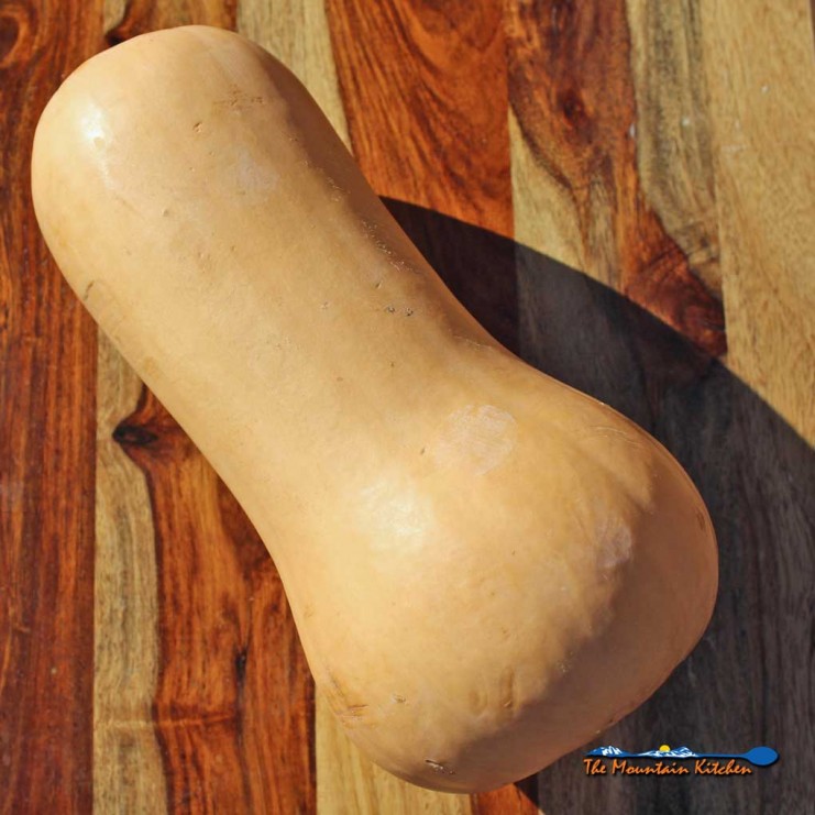 butternut squash on cutting board