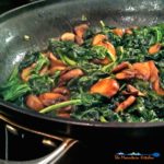 sauteed spinach in pan