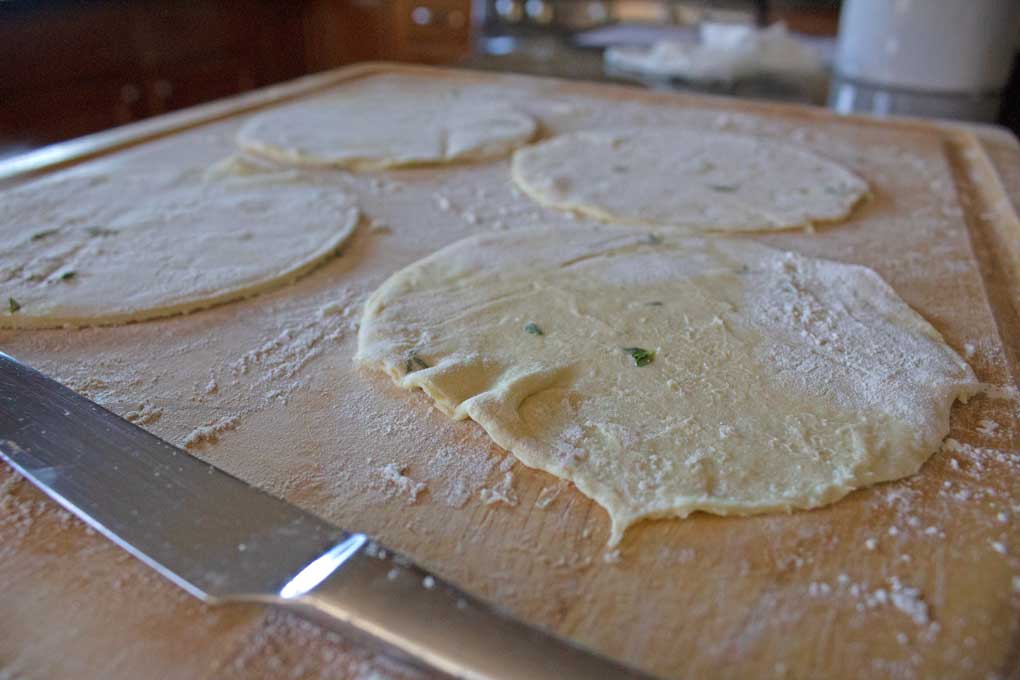 circles of pastry dough