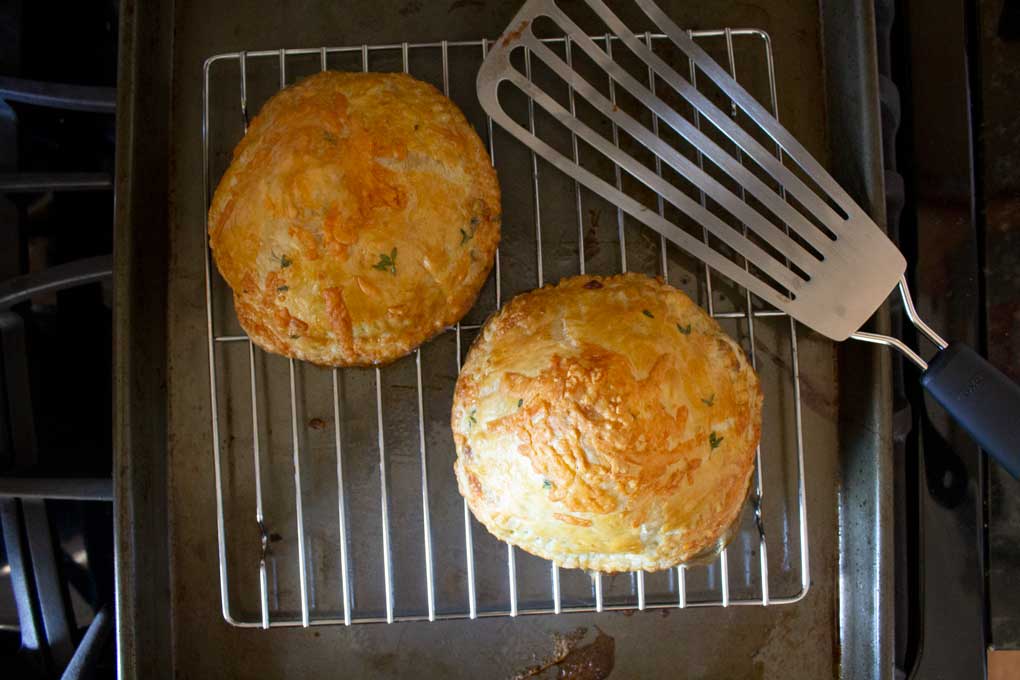 mushroom wellington on cooling rack