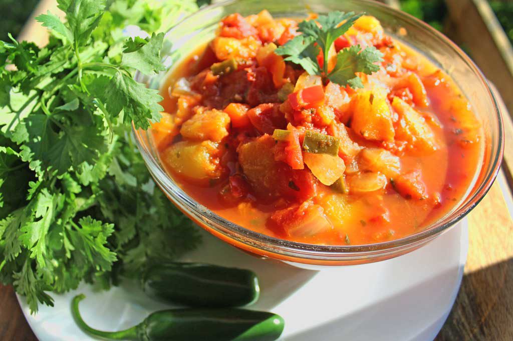 bowl of mango salsa