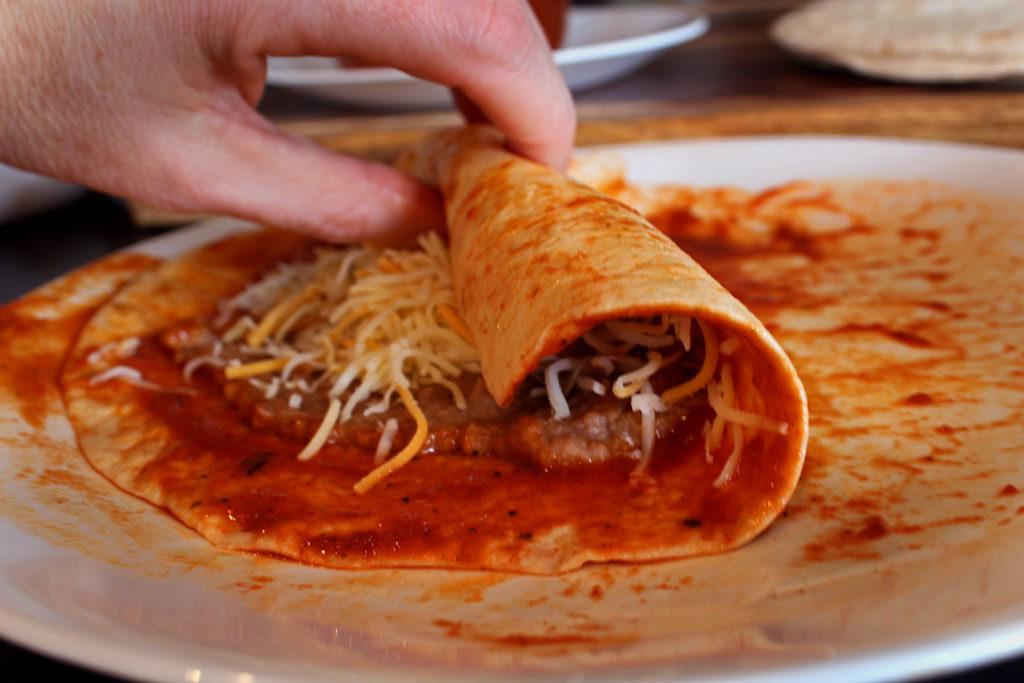 rolling up the enchilada