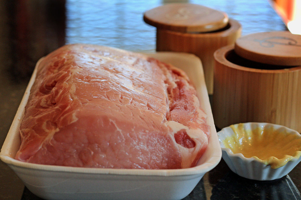 raw pork ribeye roast