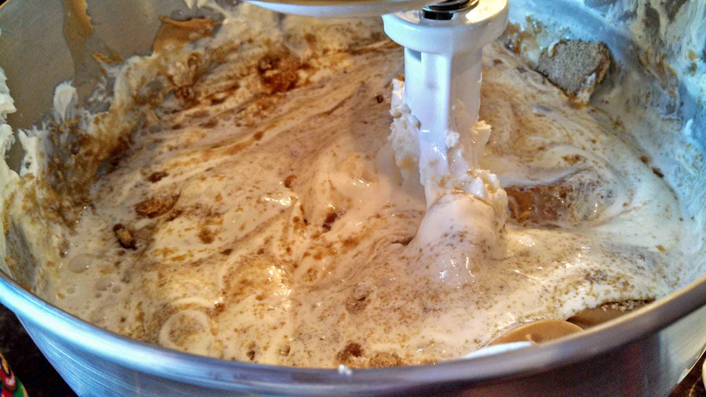 thick peanut butter cheesecake batter