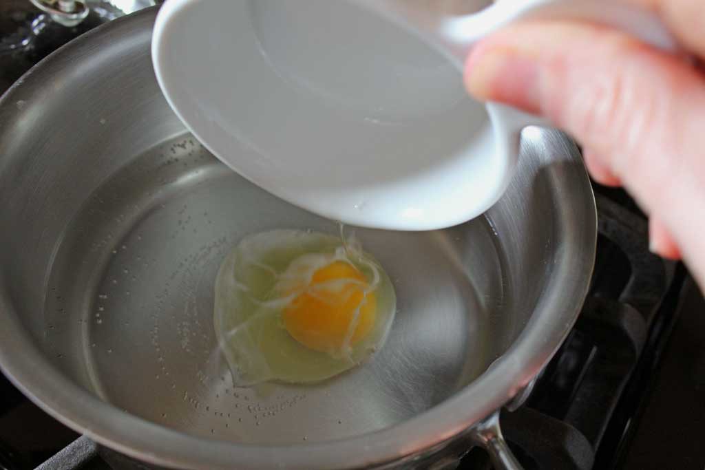 drop egg into water