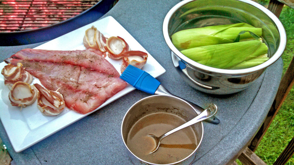 Recipes for preparing grilled red snapper and bacon wrapped scallops. The only seasoning needed was freshly squeezed lemon juice and Al's Stolen Fish Sauce. | TheMountainKitchen.com