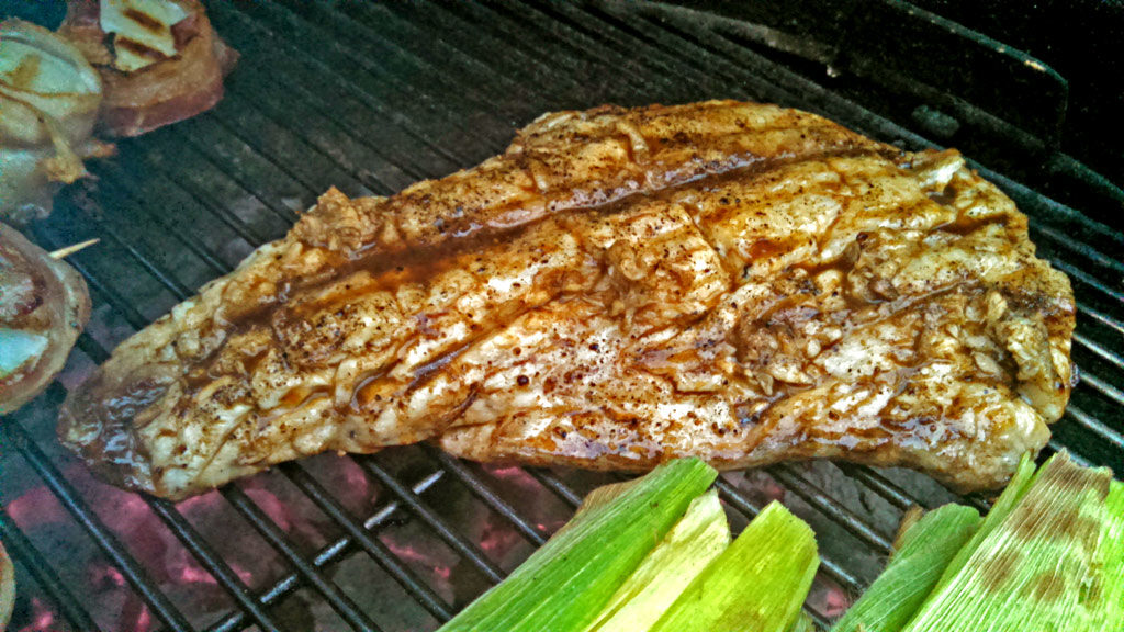 Recipes for preparing grilled red snapper and bacon wrapped scallops. The only seasoning needed was freshly squeezed lemon juice and Al's Stolen Fish Sauce. | TheMountainKitchen.com
