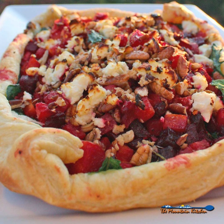 butternut squash and beet tart