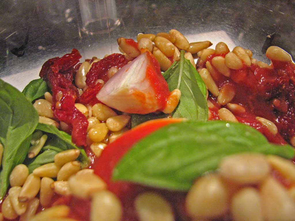 ingredients inside food processor bowl