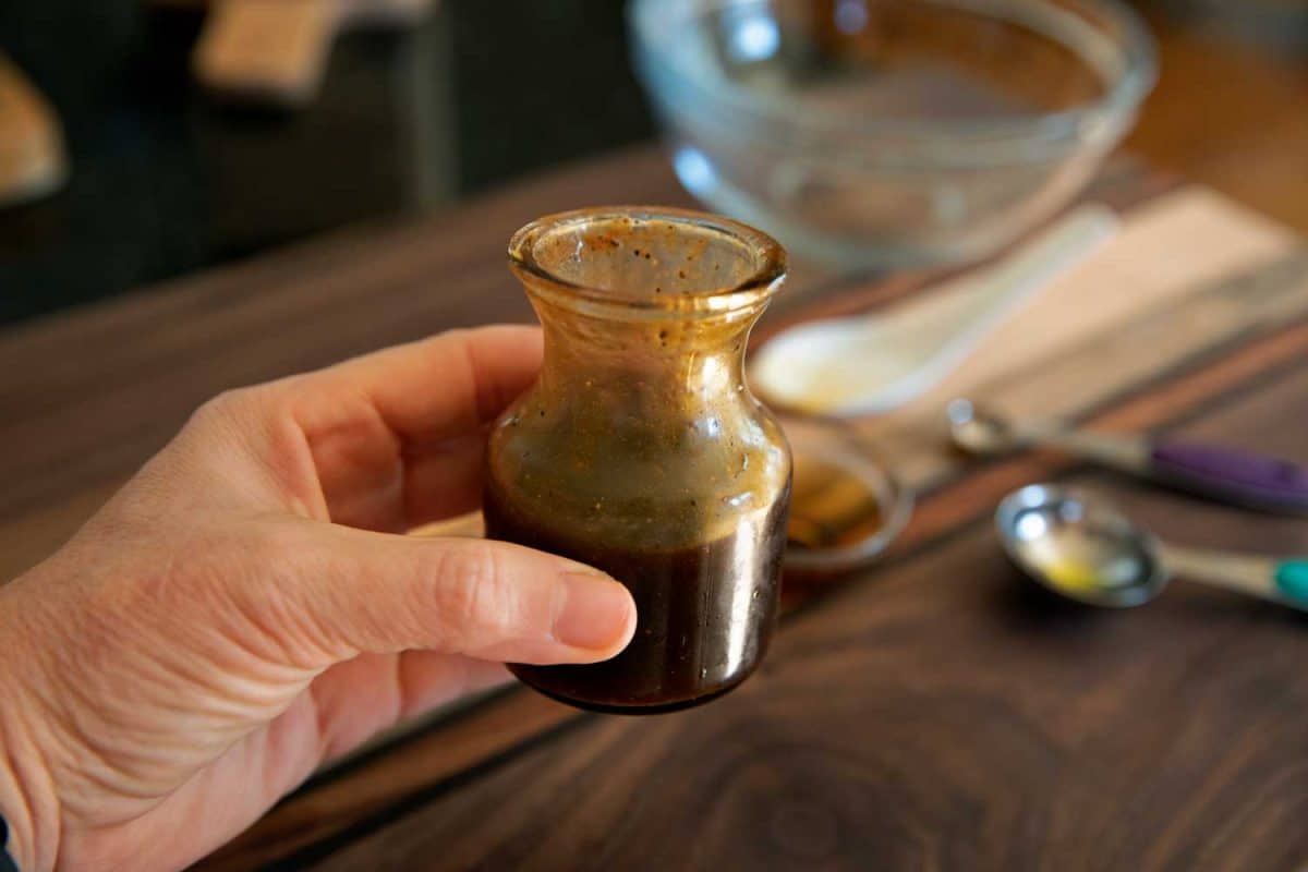 vinaigrette in jar