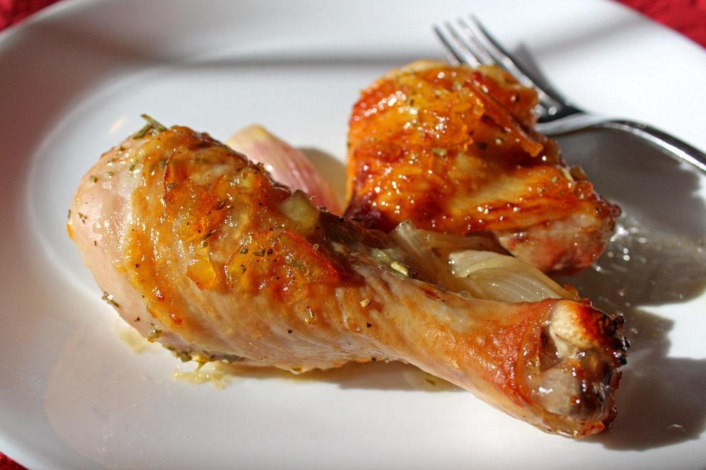 chicken legs read to eat