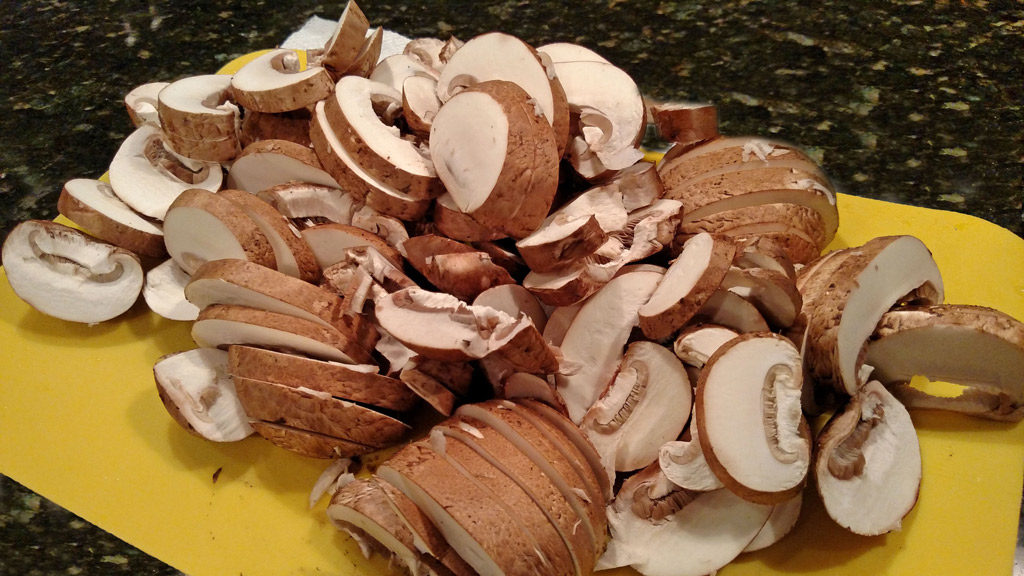 chopped mushrooms