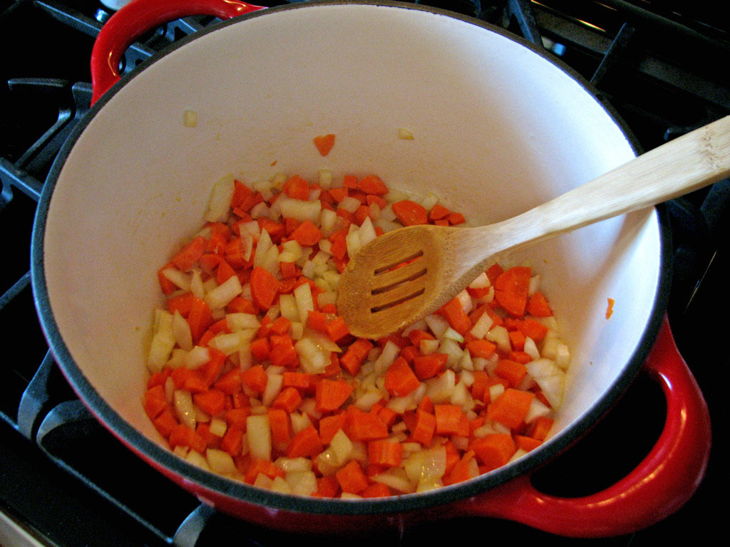 vegetables in pot