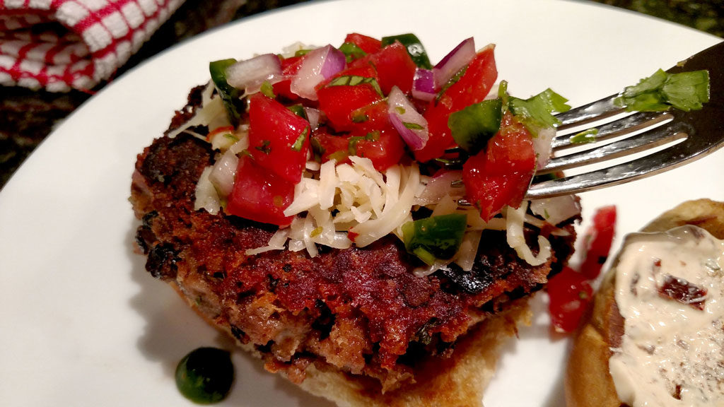 toppings on Pepper Jack Black Bean Burgers