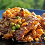 Perfect for a weeknight meal, this chicken chorizo and rice comes together in less than an hour. Chorizo and fresh lemon juice set this dish off! | TheMountainKitchen.com