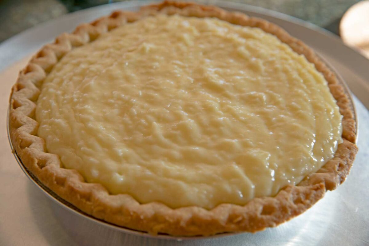 pie ready to wrap and chill