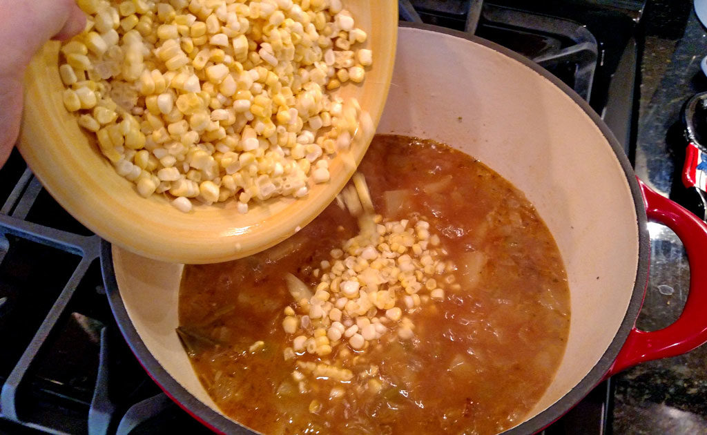 This creamy and mildly spiced roasted poblano corn chowder with poblano chili peppers comes alive when splashed with fresh lime juice just before eating. | TheMountainKitchen.com