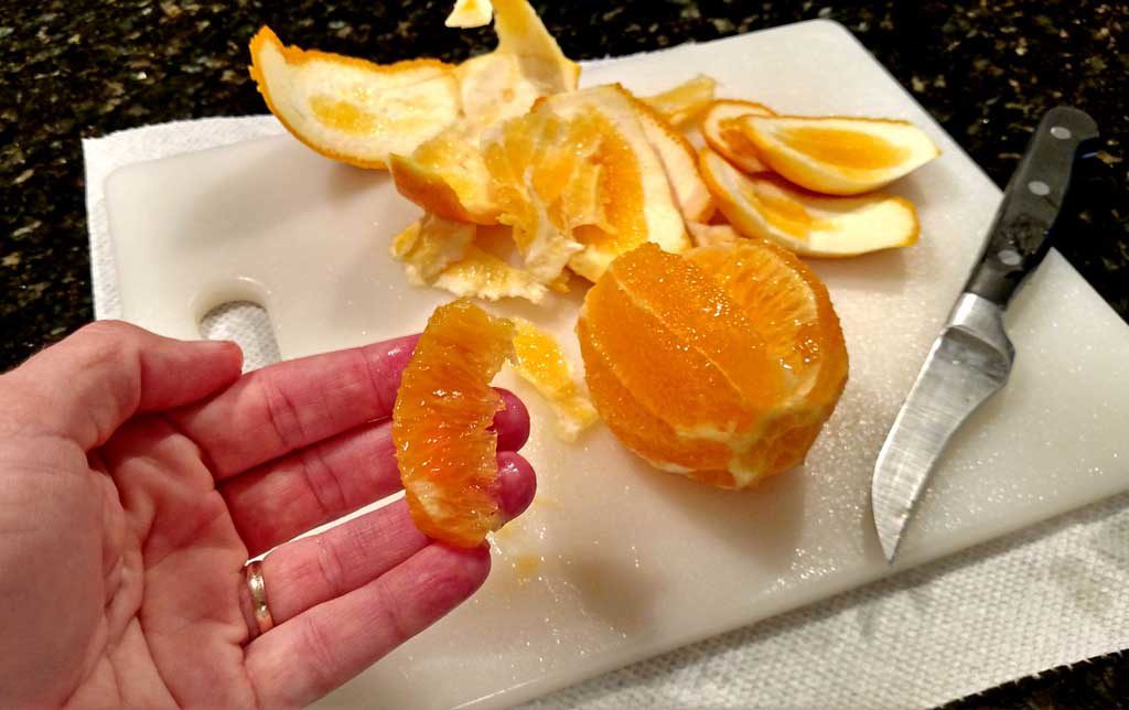 Do you know how to supreme an orange? To supreme means to remove the skin, pith, membranes, and seeds of a citrus fruit and separate its wedges | TheMountainKitchen.com