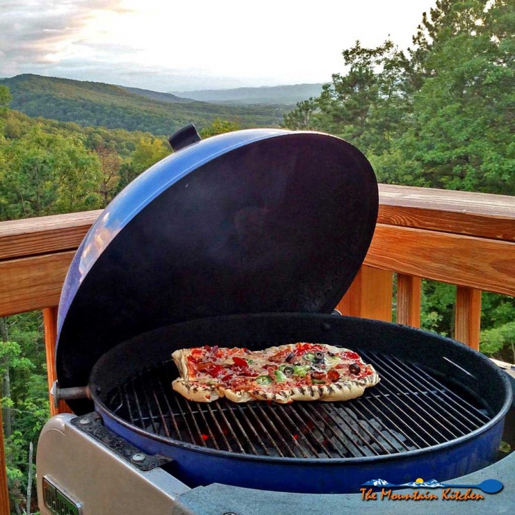 How to make grilled pizza on a charcoal grill. | TheMountainKitchen.com