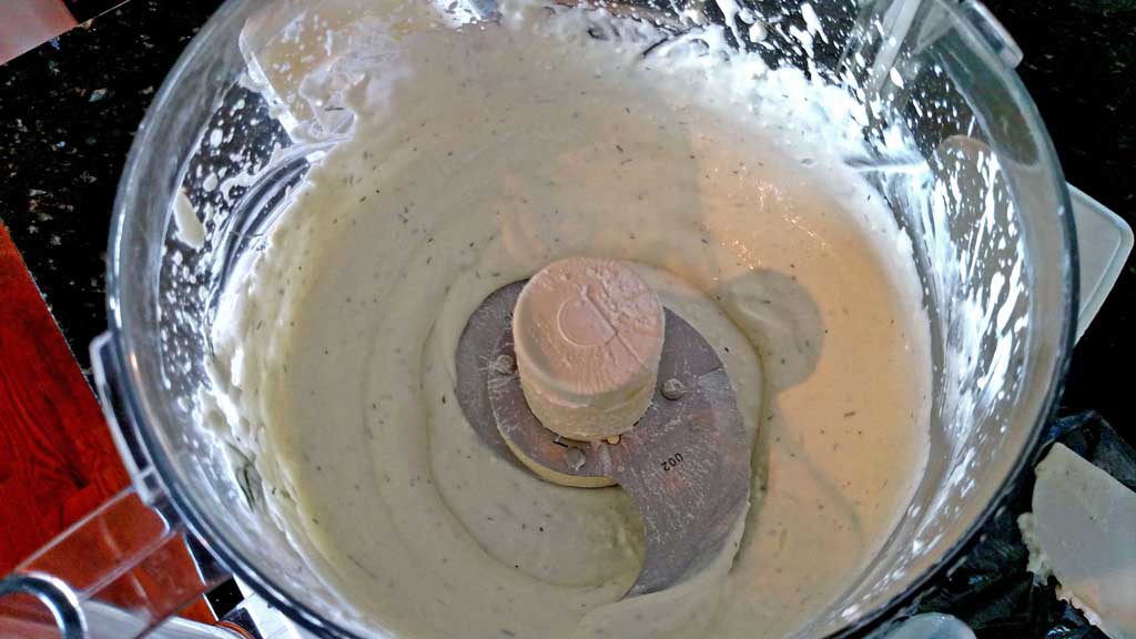 whipped feta dip in food processor