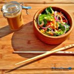 This Asian Salad with Sesame Dressing is sweet, savory, and slightly tangy, and has a definite sesame flavor that makes this dressing so good! | TheMountainKitchen.com