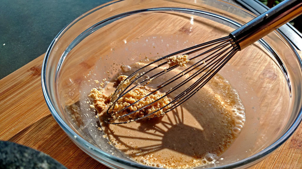 This Asian Salad with Sesame Dressing is sweet, savory, and slightly tangy, and has a definite sesame flavor that makes this dressing so good! | TheMountainKitchen.com