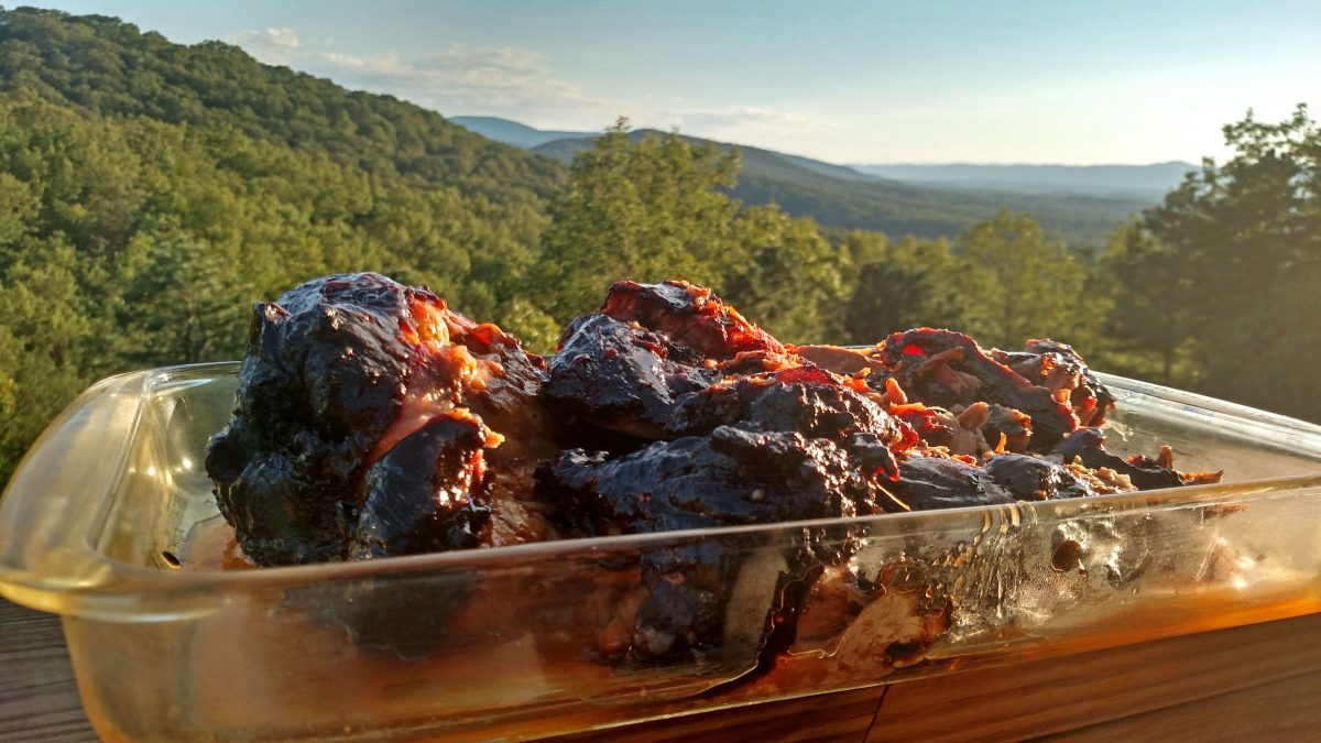 platter of smoked pork butt