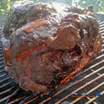 smoked BBQ pork picnic shoulder