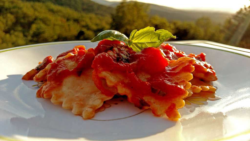 This homemade tomato sauce is made with San Marzano tomatoes, a hearty red wine, and lots of fresh summer basil; the beginning of countless Italian dishes. | TheMountainKitchen.com