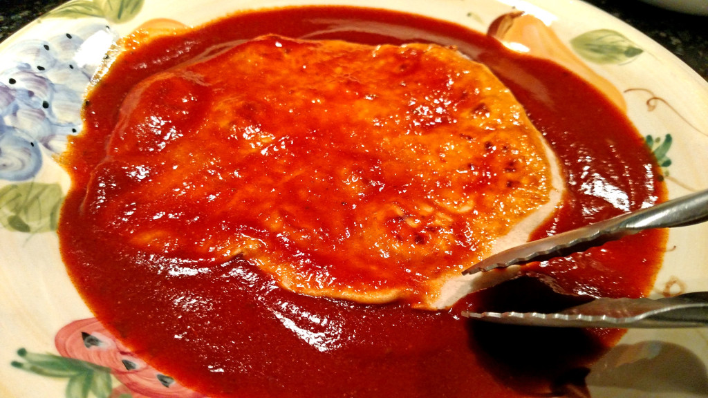 enchilada coated tortilla