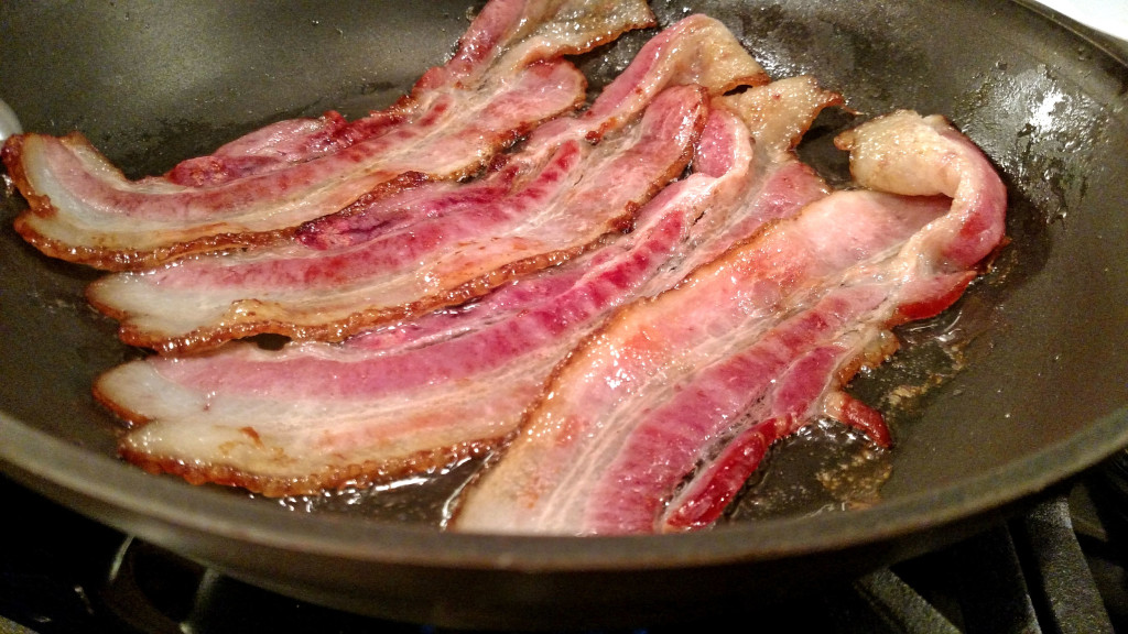 bacon in pan