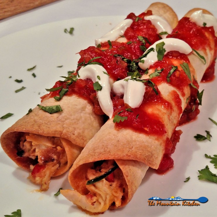 Jalapeno Popper Chicken Taquitos