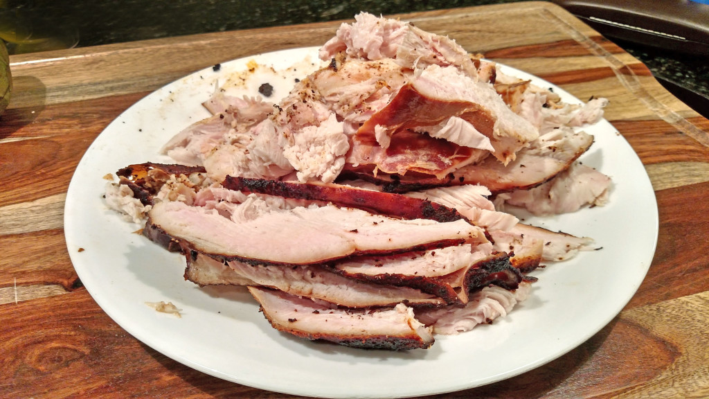 Applewood Smoked Turkey Breast | This applewood smoked turkey breast is rubbed with a blend of warm spices and smoked over a bed of coals and applewood. It is moist, tender and delicious. | TheMountainKitchen.com
