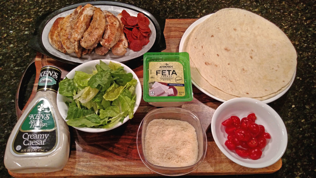 ingredients for wraps