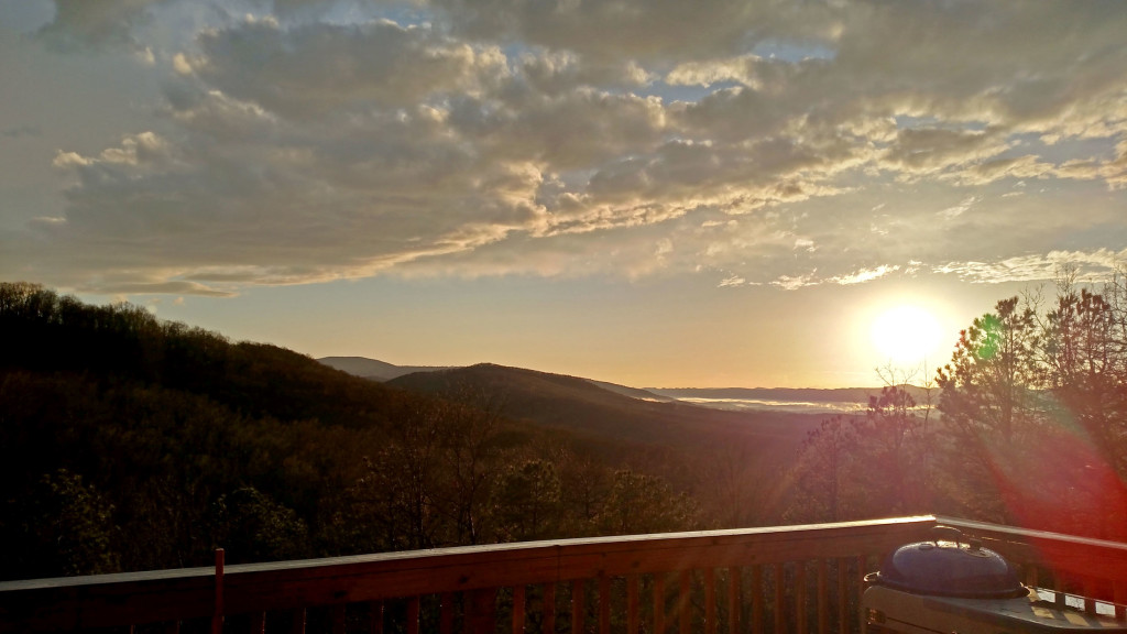 mountain view from deck