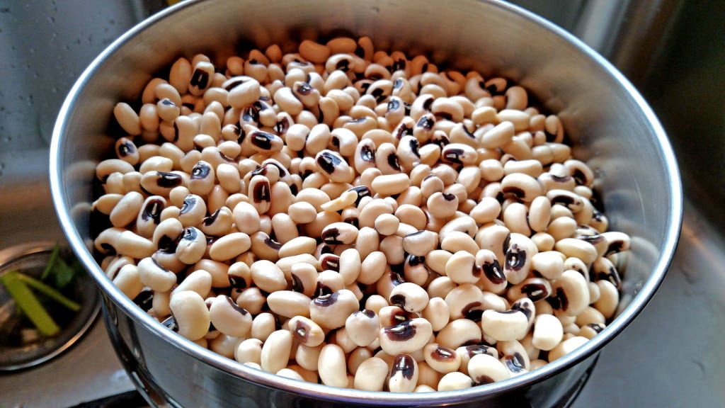 drained peas