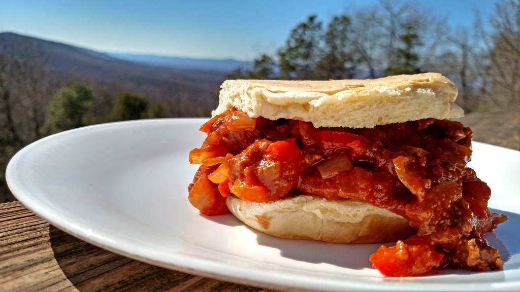 sloppy joe sandwich on plate