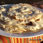 homemade flour tortillas on plate