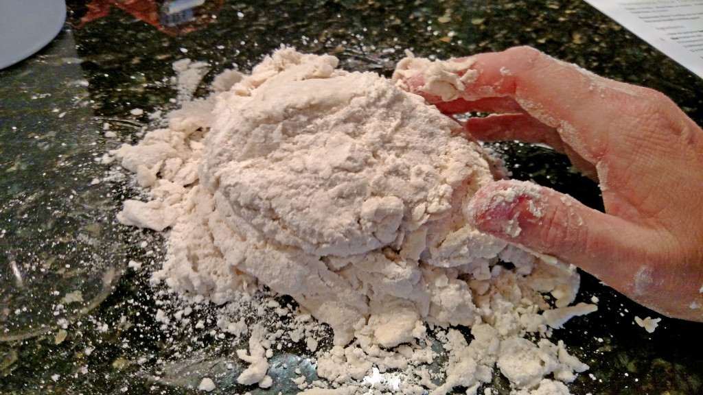 floured ball of dough