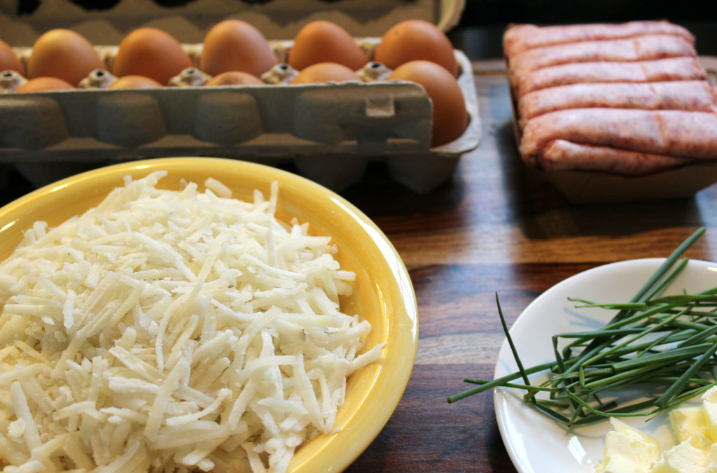 ingredients to make campers breakfast hash