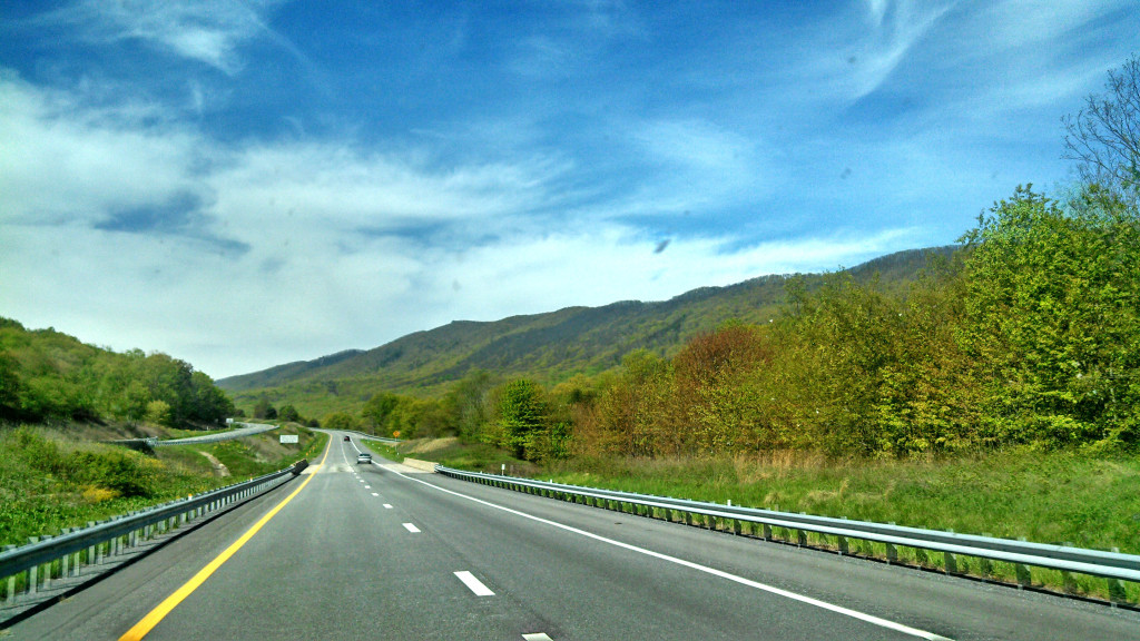 highway through the mountains