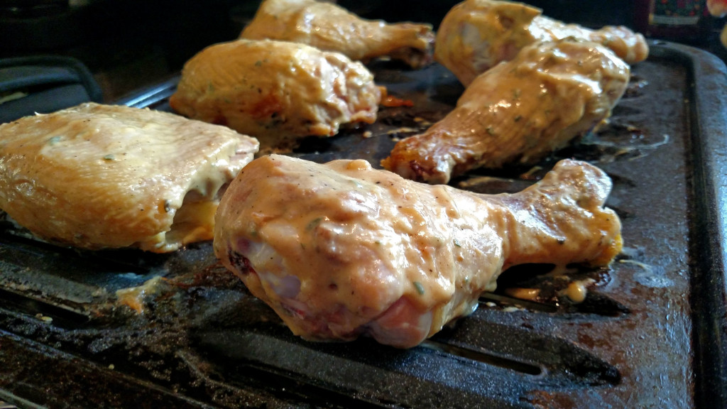 chicken on broiler pan